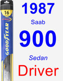 Driver Wiper Blade for 1987 Saab 900 - Hybrid