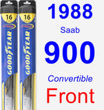 Front Wiper Blade Pack for 1988 Saab 900 - Hybrid