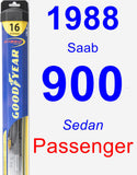 Passenger Wiper Blade for 1988 Saab 900 - Hybrid