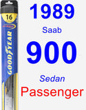 Passenger Wiper Blade for 1989 Saab 900 - Hybrid