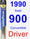 Driver Wiper Blade for 1990 Saab 900 - Hybrid