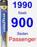 Passenger Wiper Blade for 1990 Saab 900 - Hybrid