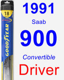 Driver Wiper Blade for 1991 Saab 900 - Hybrid