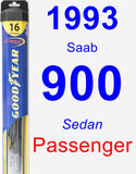 Passenger Wiper Blade for 1993 Saab 900 - Hybrid