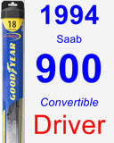 Driver Wiper Blade for 1994 Saab 900 - Hybrid