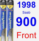 Front Wiper Blade Pack for 1998 Saab 900 - Hybrid