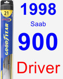 Driver Wiper Blade for 1998 Saab 900 - Hybrid
