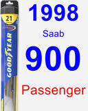 Passenger Wiper Blade for 1998 Saab 900 - Hybrid