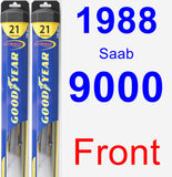 Front Wiper Blade Pack for 1988 Saab 9000 - Hybrid