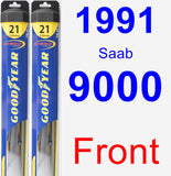 Front Wiper Blade Pack for 1991 Saab 9000 - Hybrid