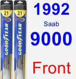 Front Wiper Blade Pack for 1992 Saab 9000 - Hybrid