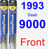 Front Wiper Blade Pack for 1993 Saab 9000 - Hybrid