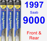 Front & Rear Wiper Blade Pack for 1997 Saab 9000 - Hybrid