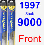 Front Wiper Blade Pack for 1997 Saab 9000 - Hybrid