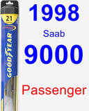 Passenger Wiper Blade for 1998 Saab 9000 - Hybrid
