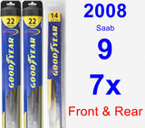 Front & Rear Wiper Blade Pack for 2008 Saab 9-7x - Hybrid