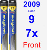 Front Wiper Blade Pack for 2009 Saab 9-7x - Hybrid