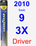 Driver Wiper Blade for 2010 Saab 9-3X - Hybrid