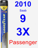 Passenger Wiper Blade for 2010 Saab 9-3X - Hybrid