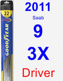 Driver Wiper Blade for 2011 Saab 9-3X - Hybrid