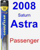 Passenger Wiper Blade for 2008 Saturn Astra - Hybrid