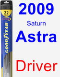 Driver Wiper Blade for 2009 Saturn Astra - Hybrid