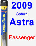 Passenger Wiper Blade for 2009 Saturn Astra - Hybrid