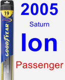 Passenger Wiper Blade for 2005 Saturn Ion - Hybrid