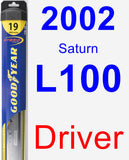 Driver Wiper Blade for 2002 Saturn L100 - Hybrid