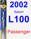 Passenger Wiper Blade for 2002 Saturn L100 - Hybrid