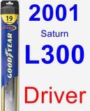 Driver Wiper Blade for 2001 Saturn L300 - Hybrid