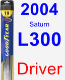 Driver Wiper Blade for 2004 Saturn L300 - Hybrid