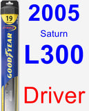 Driver Wiper Blade for 2005 Saturn L300 - Hybrid