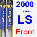 Front Wiper Blade Pack for 2000 Saturn LS - Hybrid