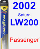 Passenger Wiper Blade for 2002 Saturn LW200 - Hybrid