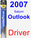 Driver Wiper Blade for 2007 Saturn Outlook - Hybrid