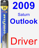 Driver Wiper Blade for 2009 Saturn Outlook - Hybrid