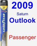 Passenger Wiper Blade for 2009 Saturn Outlook - Hybrid