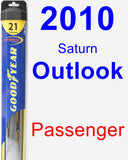 Passenger Wiper Blade for 2010 Saturn Outlook - Hybrid