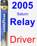 Driver Wiper Blade for 2005 Saturn Relay - Hybrid