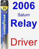 Driver Wiper Blade for 2006 Saturn Relay - Hybrid