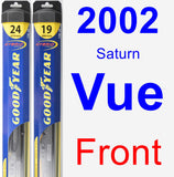 Front Wiper Blade Pack for 2002 Saturn Vue - Hybrid