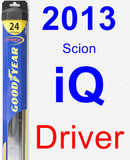 Driver Wiper Blade for 2013 Scion iQ - Hybrid