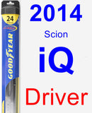 Driver Wiper Blade for 2014 Scion iQ - Hybrid