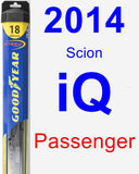 Passenger Wiper Blade for 2014 Scion iQ - Hybrid