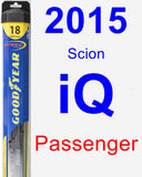 Passenger Wiper Blade for 2015 Scion iQ - Hybrid