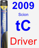 Driver Wiper Blade for 2009 Scion tC - Hybrid