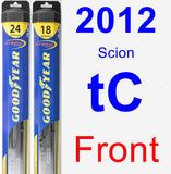 Front Wiper Blade Pack for 2012 Scion tC - Hybrid