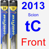 Front Wiper Blade Pack for 2013 Scion tC - Hybrid