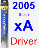 Driver Wiper Blade for 2005 Scion xA - Hybrid